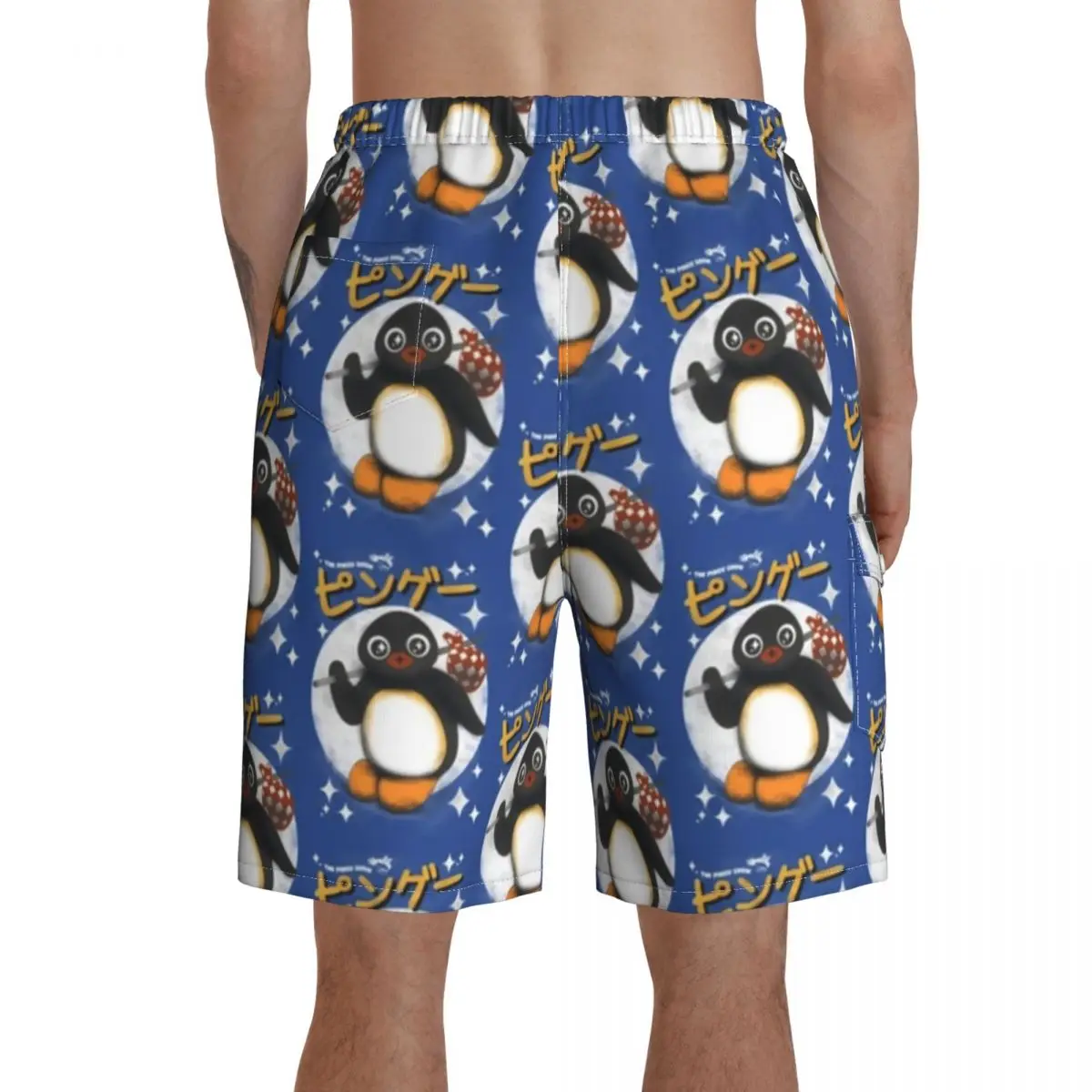 

Pingu Board Shorts Funny Bathing Swimming Trunks Polyester Men Swim Trunks