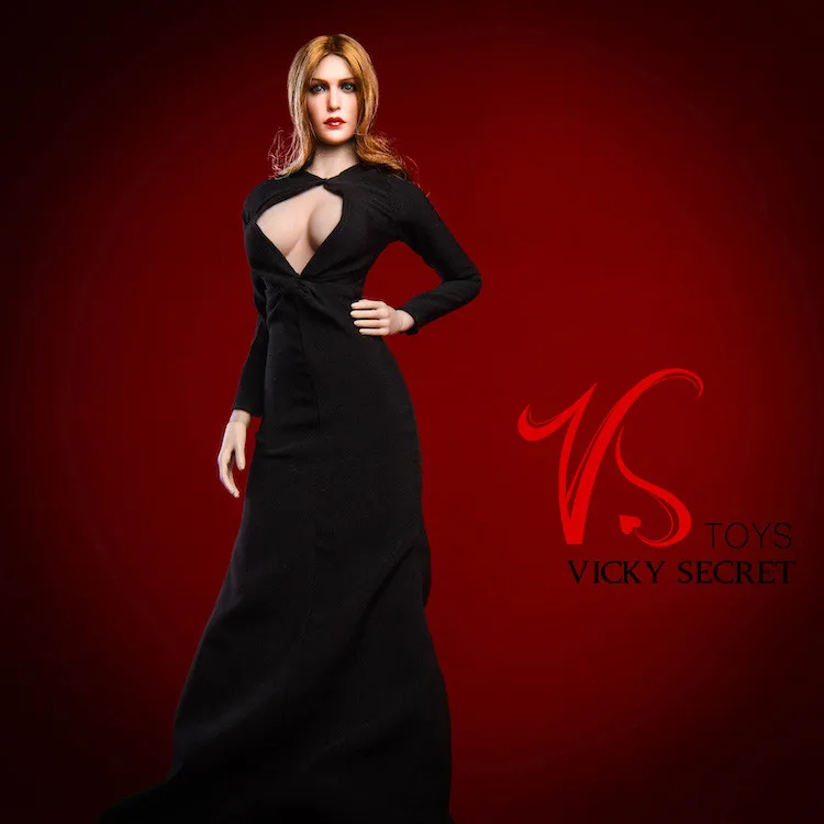 

Женское вечернее платье VSTOYS, экшн-фигурка в масштабе 18 хg31, 1/6, в стиле Элизабет Олсен, черного цвета, подходит для 12 дюймов, аксессуары для оде...