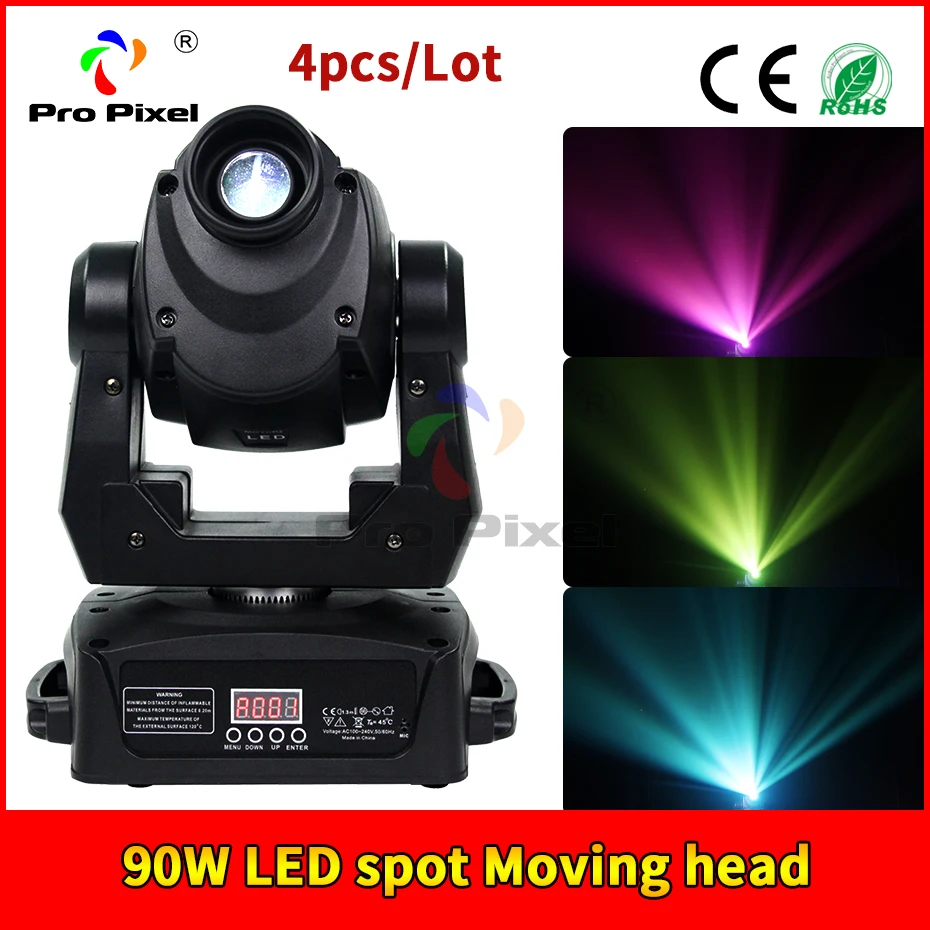 4 шт. 90 Вт подвижный головной светильник мини светодиодный DMX Gobo Dj для клуба церкви