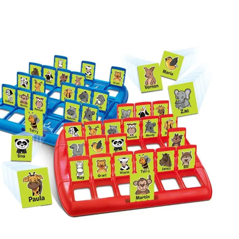 

Who Is It Board Game Funny Guess Animal Cards Game Family Guessing Games Toys Desktop Educational Table Party Props Interactive