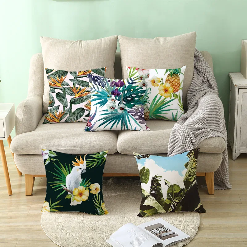 

Tropical Plant Pillowcase Cushion Cover Throw Pillow Case For Home Office Sofa Decorative Pillow Cover Decoration