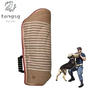 thicken professional dog bite training cover sleeve used to protect the arm jute pillow for medium large pets outdoor activities