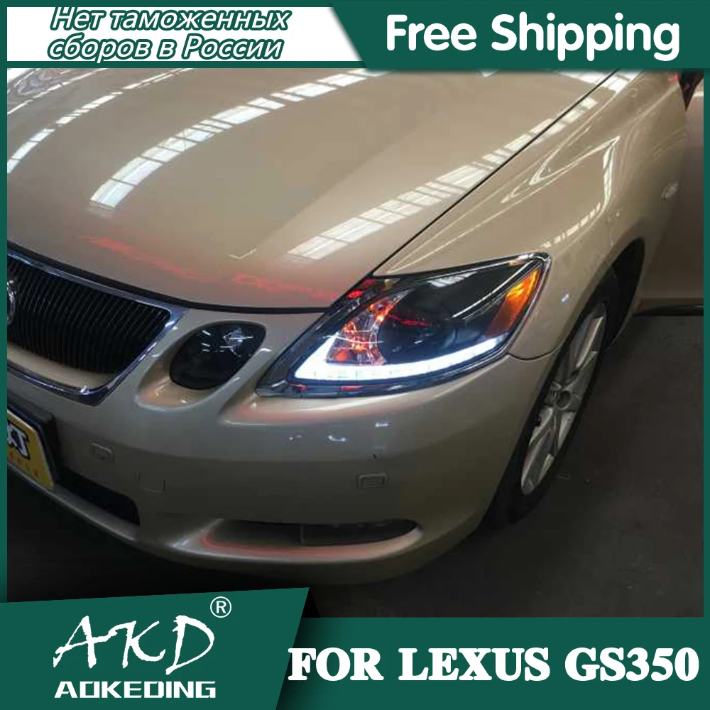 AKD автомобильный стайлинг для Lexus GS350 фары 2004 2011 GS300 светодиодный DRL биксеноновый
