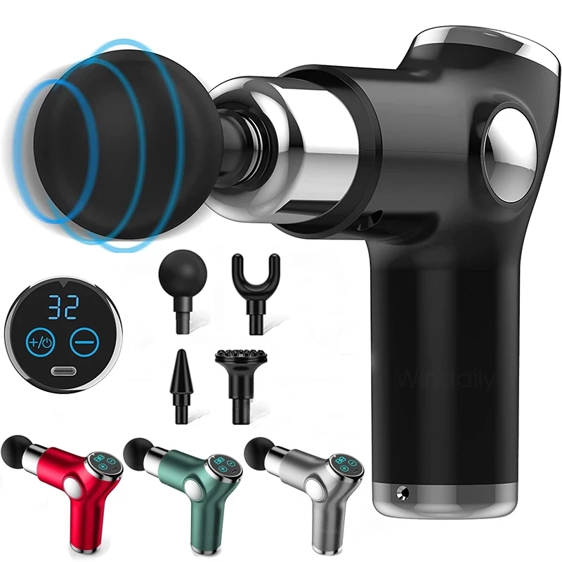 

Professional Fascial Massage Gun Sport Relaxation Fitness EMS Muscle Stimulator Handheld Massager Fascial Gun for Muscle Relax