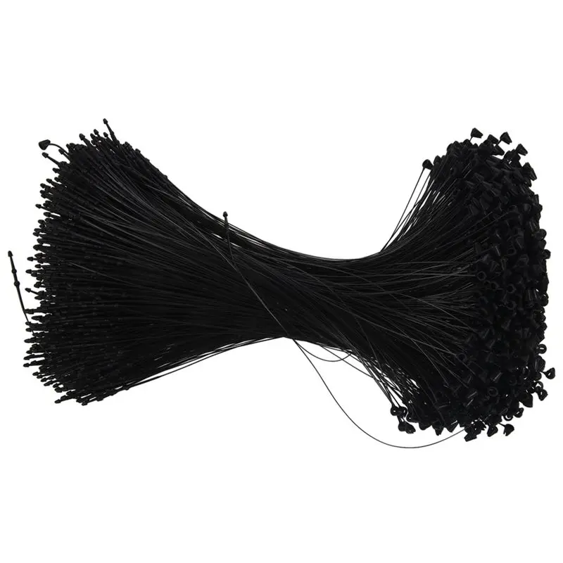 CSS 7 дюймов 1000 шт Черный защелкивающийся фиксатор петли пластиковые бирки