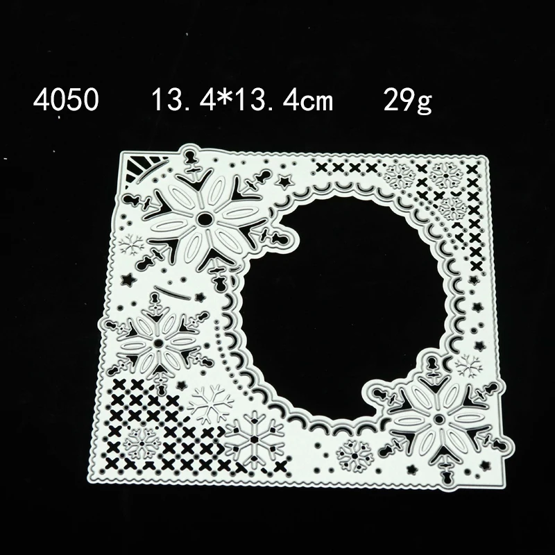 

JC Snowflakes Square Window Metal Cutting Dies Background Template Scrapbook Embossing Paper DIY Make Stencil Craft Mold Decor