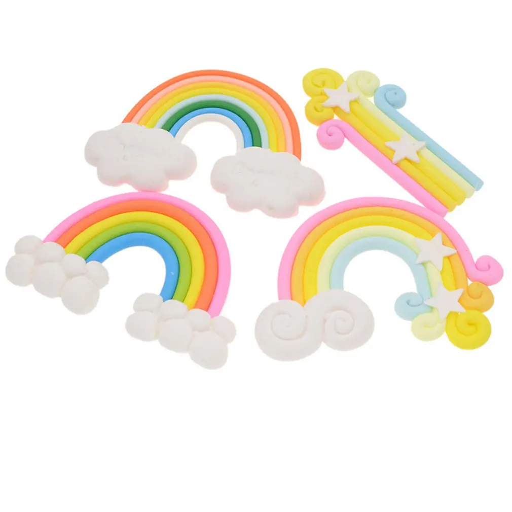 DIY Красочные Радуга торт Топпер пирог на день рождения или свадьбу облако День