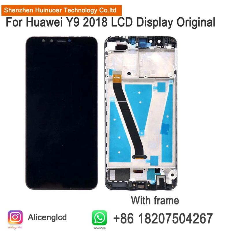 Для huawei Y9 2018 Оригинальный ЖК дисплей кодирующий преобразователь сенсорного