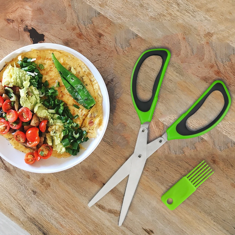 Многофункциональные кухонные ножницы Damask 5 слойные из нержавеющей стали с