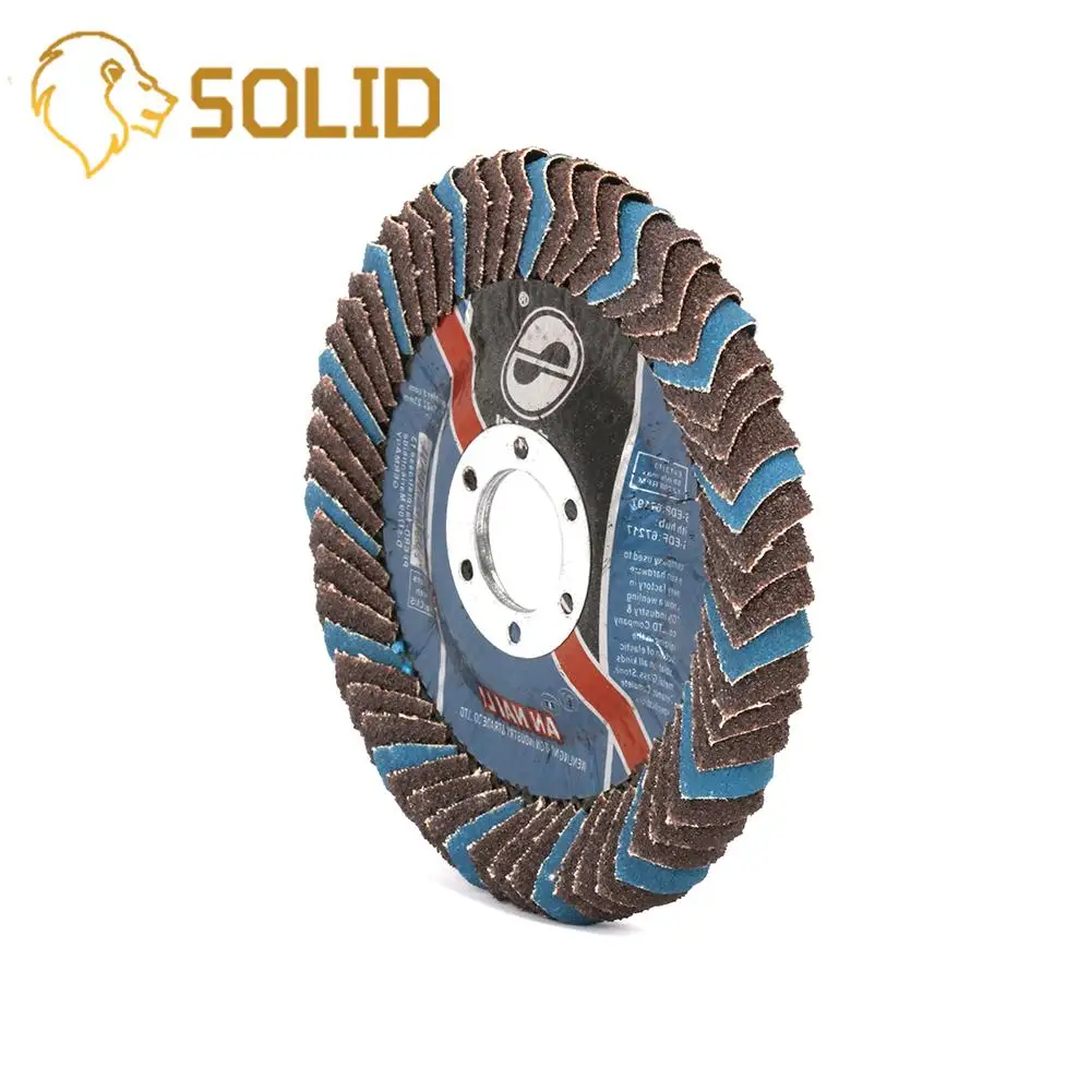 

5" Sandpaper Flap Disc Round Sandpaper Wheel Polishing Grinding Head for Removing Burrs 125x22x13mm 2Pcs