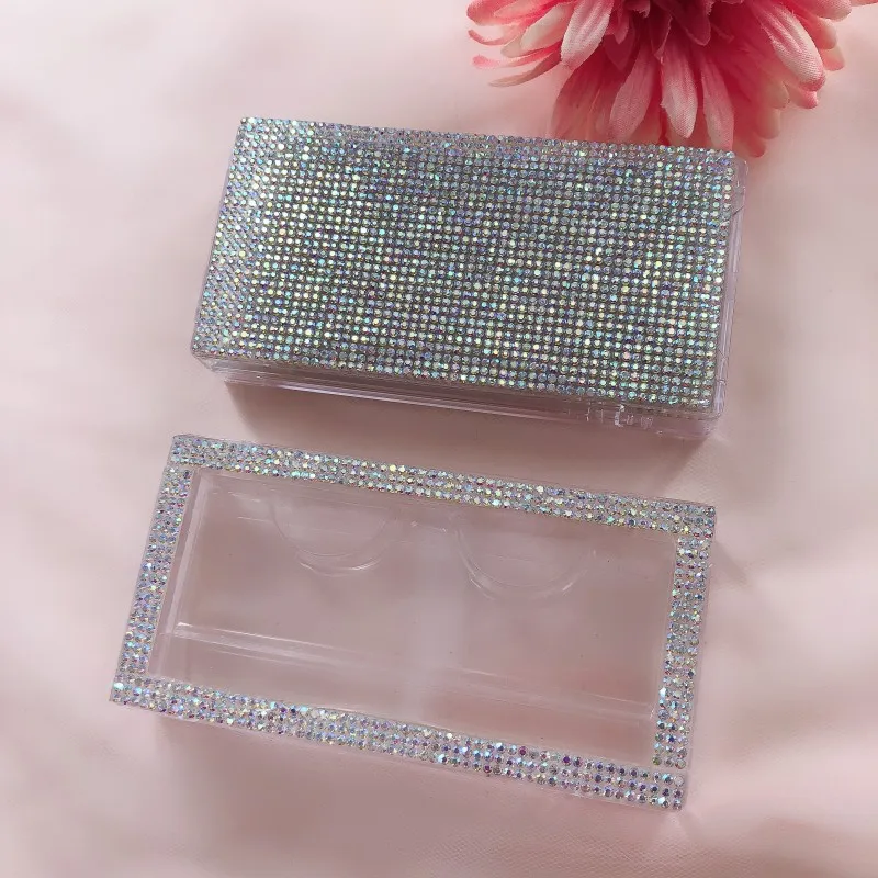 10pcs/lot rhinestone lash box High Quality Drawer 3D 5D Mink Eyelashes Glitter Rhinestone Lashes Box | Красота и здоровье