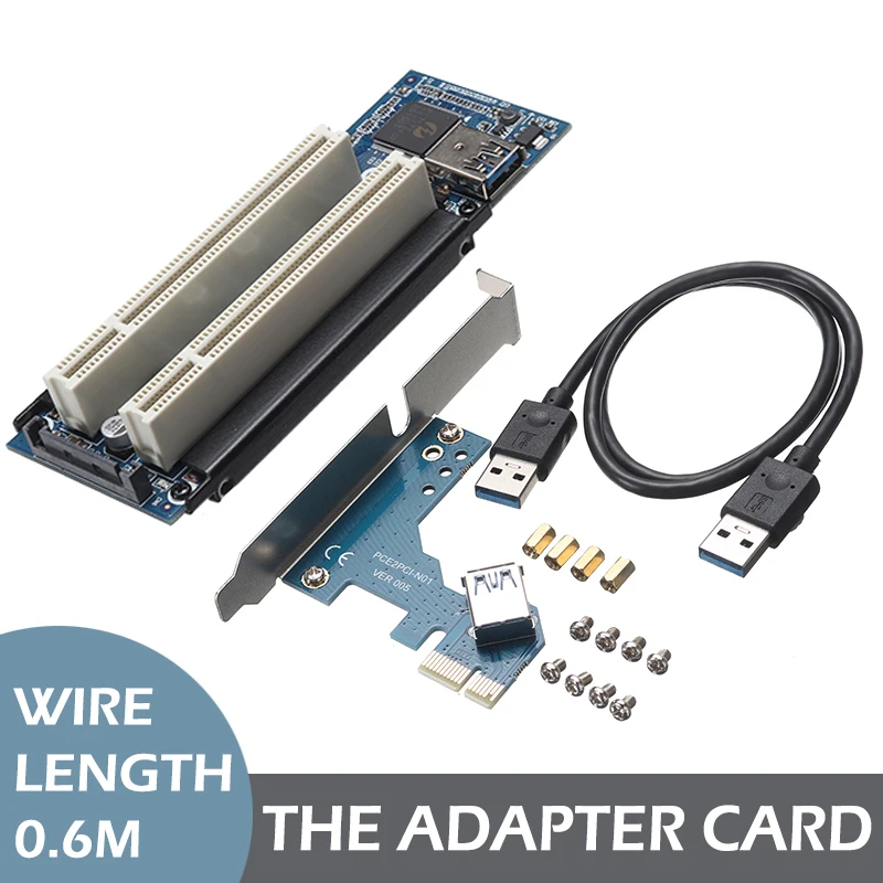 Новое поступление PCI-E Express X1-двойной PCI-адаптер прочная металлическая карта