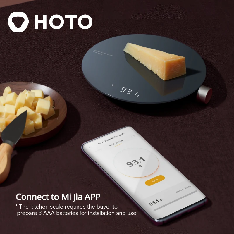 Цифровые кухонные весы HOTO, прибор для измерения веса кофе, с Bluetooth, светодиодный светодиодной подсветкой, для кухни - изображение