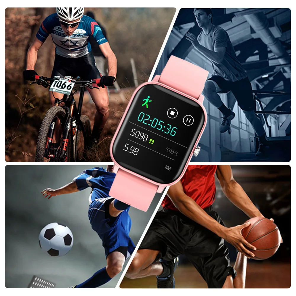 

LEBVOQOM Smart Watch 2021 New Men Full Touch Screen Sports Fitness IP67 Waterproof Bluetooth for Android IOS Smartwatch