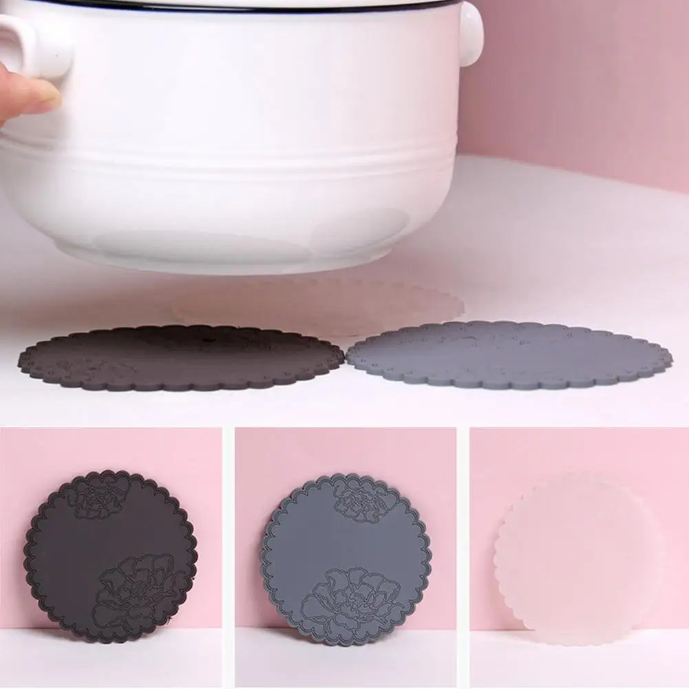 

1pcs Silicone Fower Kitchen Dining Table Decortion Heat Insulation Resistant Mat Pad Cup Holder Coaster Placemat Kitchen Tools