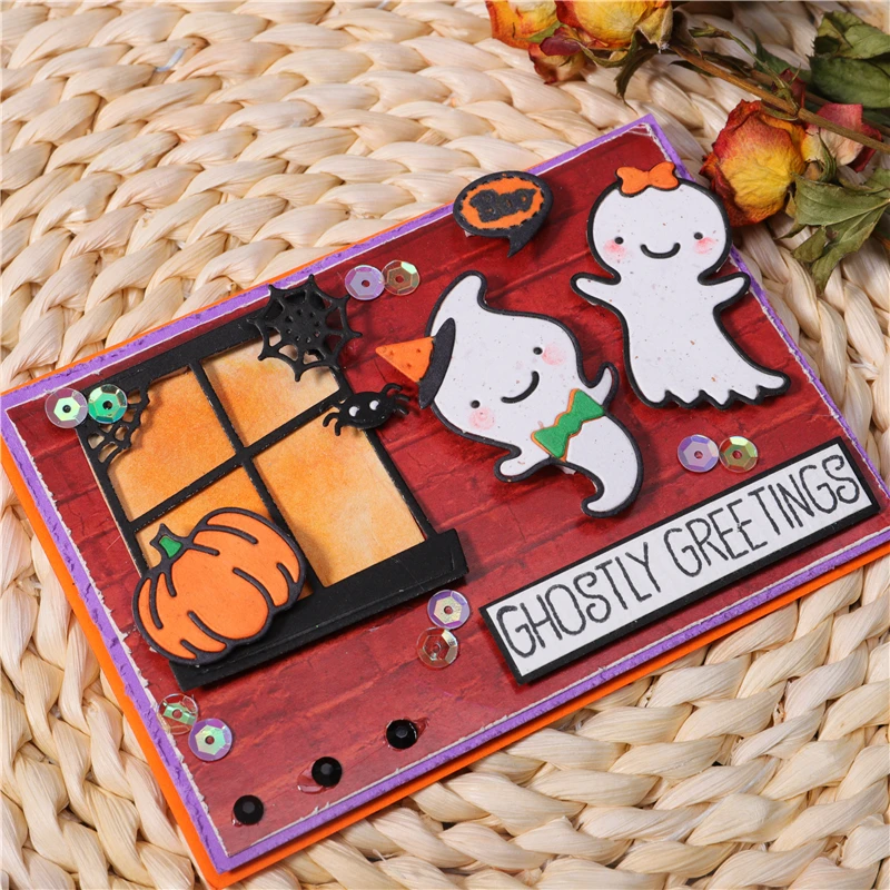 Eastshape Хэллоуин призрак тыква штампы металлические ремесла трафареты для сделай