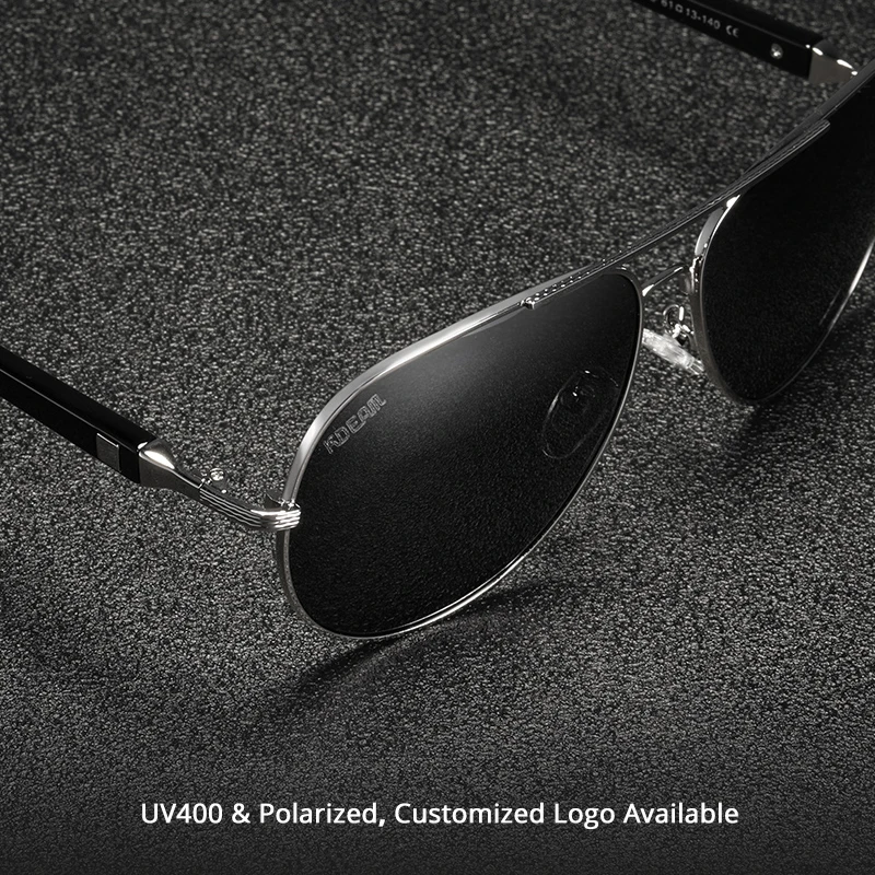 Солнцезащитные очки-авиаторы KDEAM 62 мм Мужские поляризационные очки пляжные для