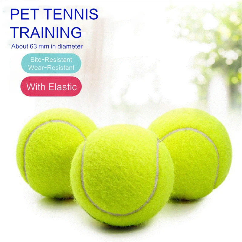 

1 Pcs Tennis Ball for Dogs Durable Elastic Toy Balls,Pet Puppy Outdoor Indoor Chase Training Bite Chew 63MM Not Free Shipping