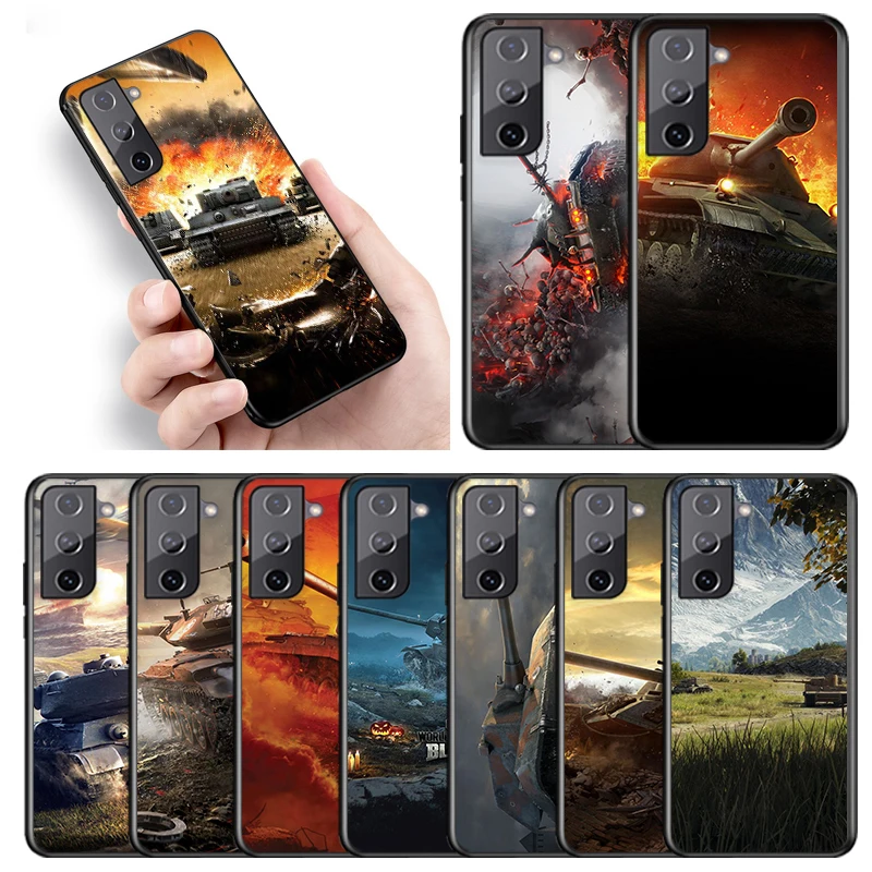 

World Of Tanks For Samsung Galaxy S10E S10 S22 S21 S20 FE Ultra Pro Lite 5G S9 S8 S7 S6 Edge Plus Black Phone Case