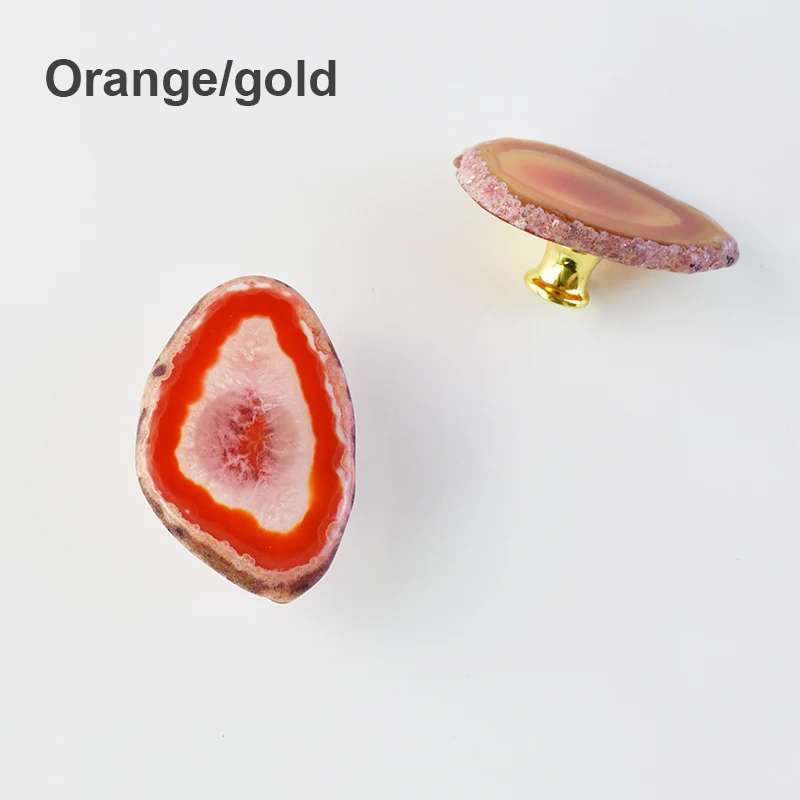 

TENCHTWO Ручки для шкафов из цинкового сплава с агатом, золото