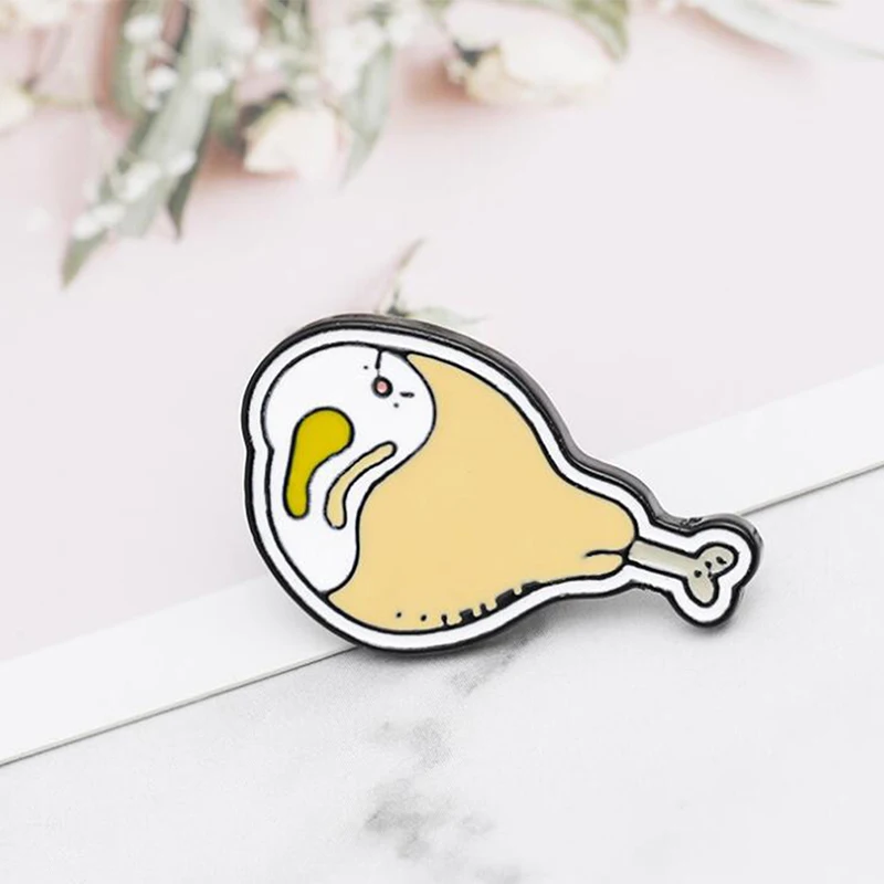 Креативная брошь в форме куриных ножек для женщин прекрасный металлический