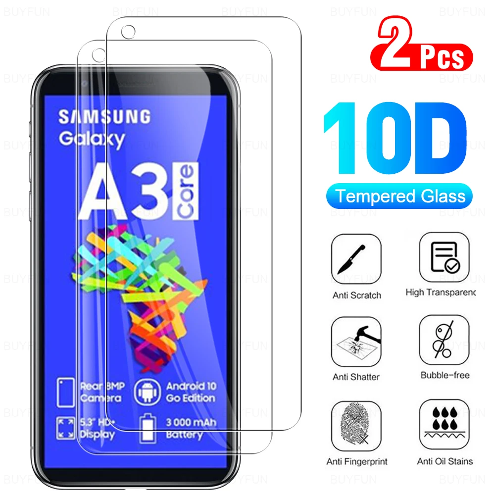 

2 шт. защитное стекло с полным покрытием для Samsung Galaxy A3 Core, закаленное стекло, Защитная пленка для экрана для Samsung Sumsung A 3 A3Core