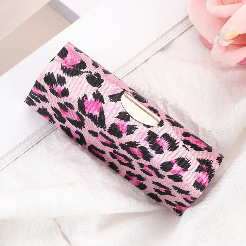 Новый чехол для губной помады в стиле ретро леопардовый дизайн с зеркальной