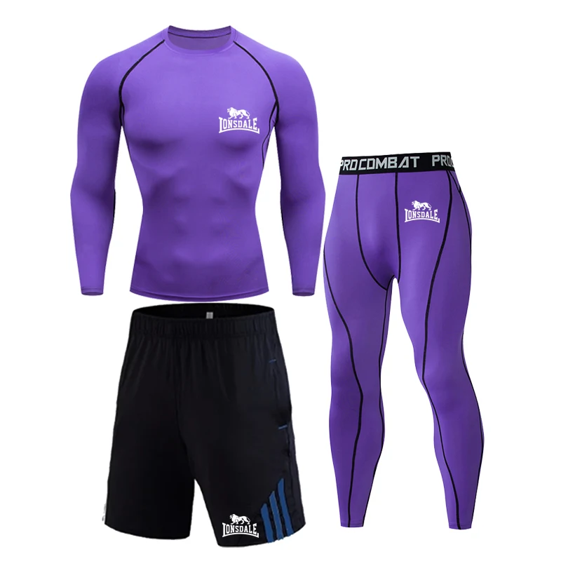 

Gym Men's Running Fitness Sportswear Athletic Physical Training Clothes Sports Suits Workout Jogging Rashguard Men's Boxing Kit