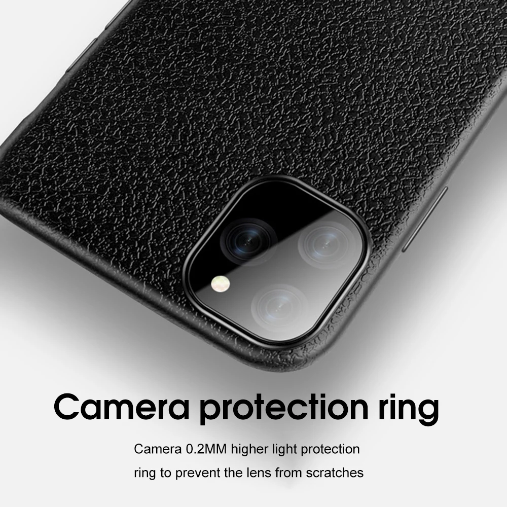 OTAO ультратонкий кожаный чехол для iPhone 11 Pro Max X XS XR TPU силиконовые мягкие чехлы 7 8 Plus