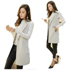 Женский Длинный блейзер Sungtin, классический элегантный офисный жилет, повседневный пиджак без рукавов, 2020, размера плюс