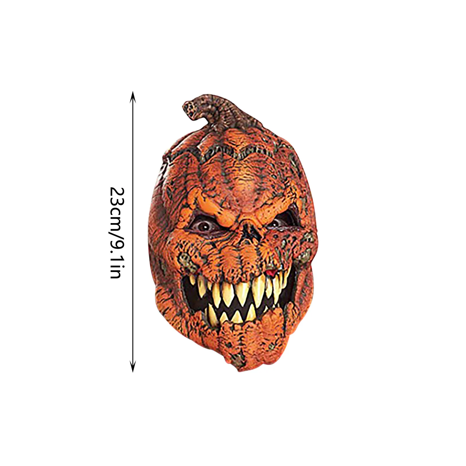 

Halloween Mask Terror Scary Cosplay Costume Average Size for Adults Holiday Party Cosplay Thriller Pumpkin Head Mask Headgear