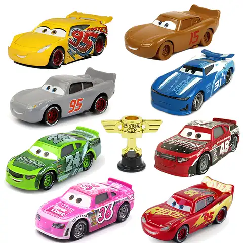 Disney Pixar Тачки 2 тачки 3 No.95 Молния Маккуин матер Джексон шторм Рамирез автомобиль металлический сплав мальчик детские игрушки Рождественский...