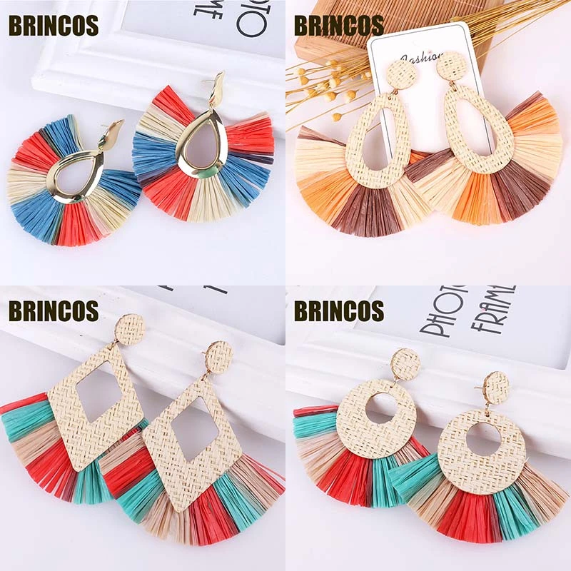 Серьги с кисточками 2019 модные богемные женские длинные серьги в виде капель воды