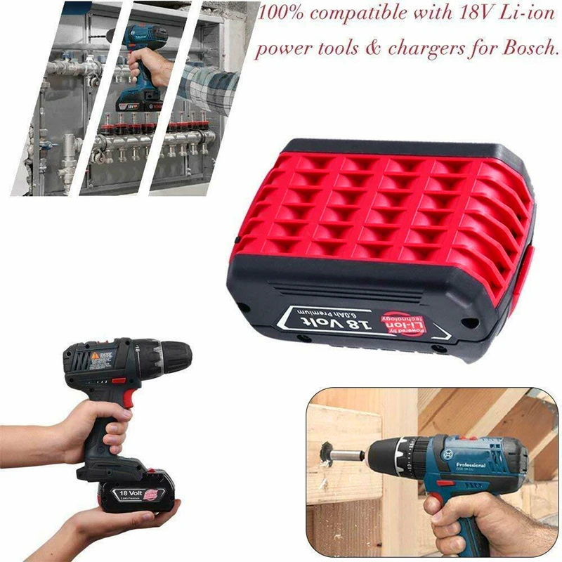 

100%Original18V 3.0/4.0/5.0/6.0Ah Rechargeable lithium ion Battery For Bosch 18V 6.0A Backup Battery Portable Replacement BAT609