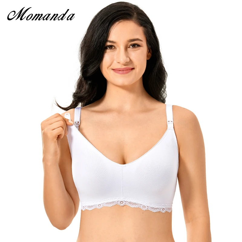 MOMANDA женский бюстгальтер для грудного вскармливания без косточек хлопковый