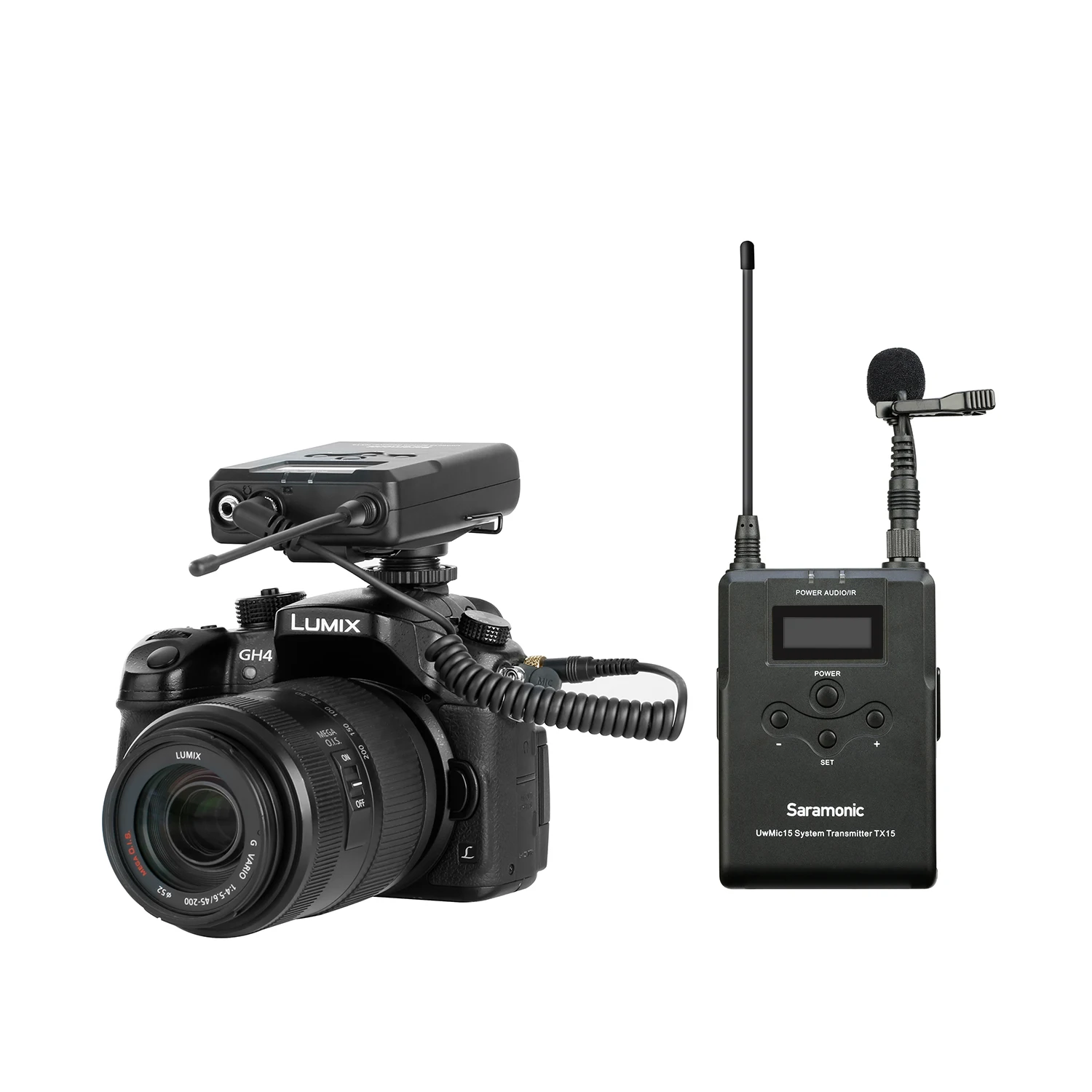 Конденсаторный петличный микрофон Saramonic UwMic15 16-канальный беспроводной для