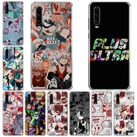my hero academia manga phone case for huawei mate 40 pro 30 20 lite 10 huawei p30 lite p50 pro p40 p20 p10 cover coque fundas pa