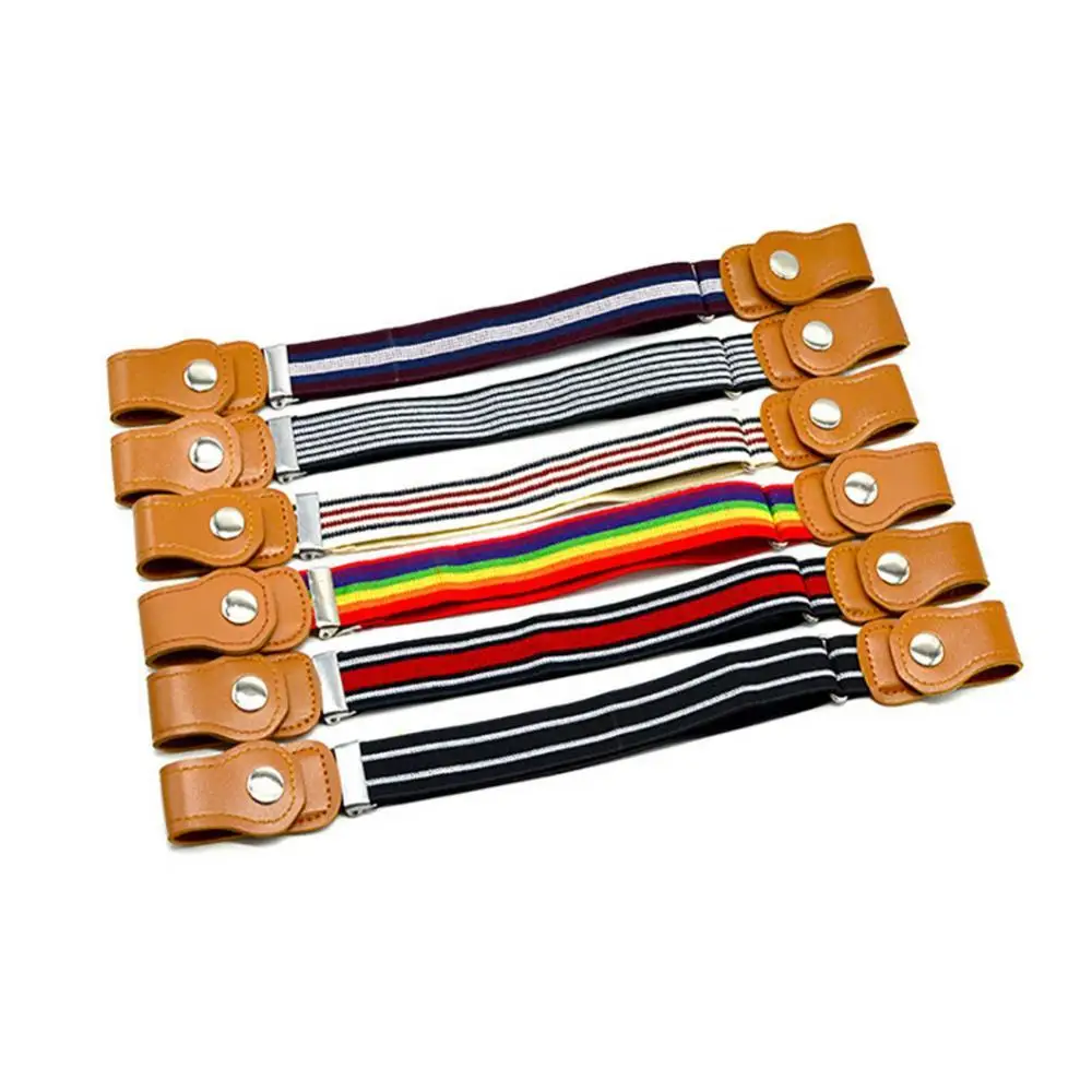 

80% HOT SALE Child Kids Boy Girl Buckle Free Adjustable Elastic Waist Belt Striped Waistband Clothing Accessories