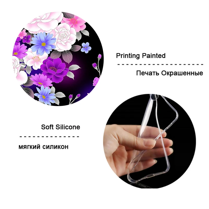 Silicone Case for Xiaomi Redmi Note 5 Print Cute Flower Cover for Redmi Note5 Soft TPU Cover for Xiomi Redmi Note 5 Pro Fundas