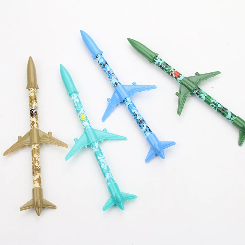 

1pc 0.4mm Creative rocket plane gel pen writing pens kawaii stationery caneta material escolar office school supplies