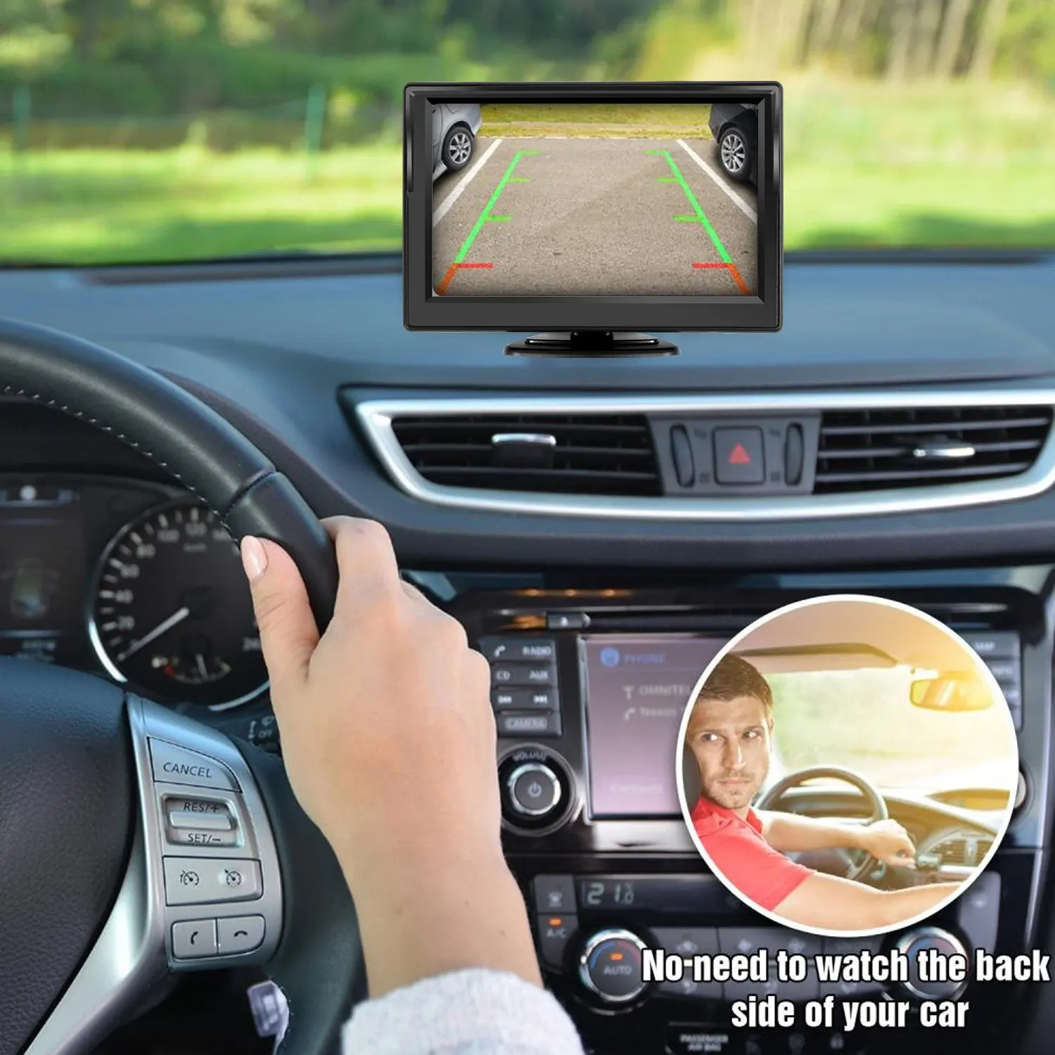 " 800*480 TFT lcd HD экран монитор для автомобиля заднего вида резервная камера