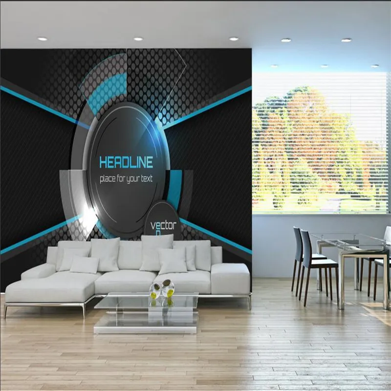 Modern Technology Sense Mural IT Enterprise Office Industrial Decor Wallpaper 3D Internet Cafe E-sports Background Wall Paper |