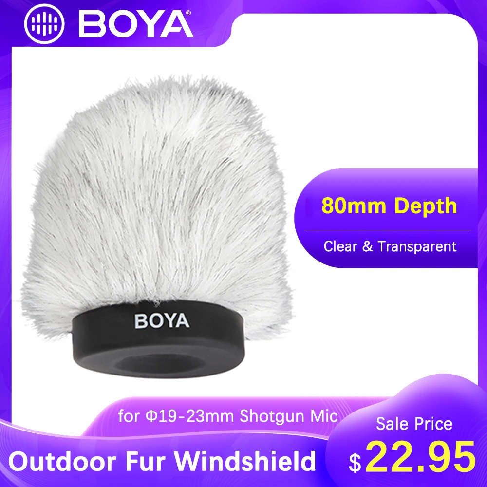 BOYA BY P80 шумоподобный пушистое лобовое стекло муфта для дробовик микрофон