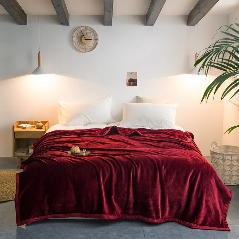 Супер мягкое Коралловое Флисовое одеяло 400 г/кв. М однотонный чехол для дивана