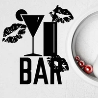 cocktail bar wall decal for night club alcohol kitchen vinyl wall stickers home decoration accessories for living room w502