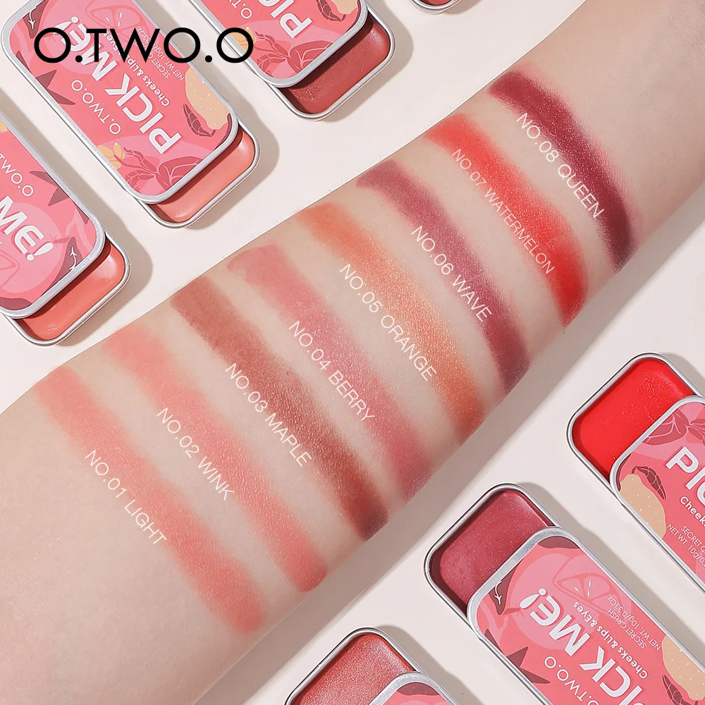 O.TWO.O New Makeup Lipstick 3 In 1 Blush Eyeshadow Make Up Palette Waterpoof Matte Cheek Lips Eyes Fashion Lip Stick Cosmetic - купить по