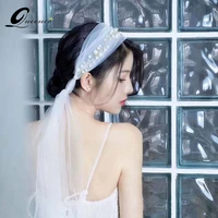 pearls wedding veils hair accessories bride jewelry bijoux femme headband for women haar accessoires hair tiara band diadema