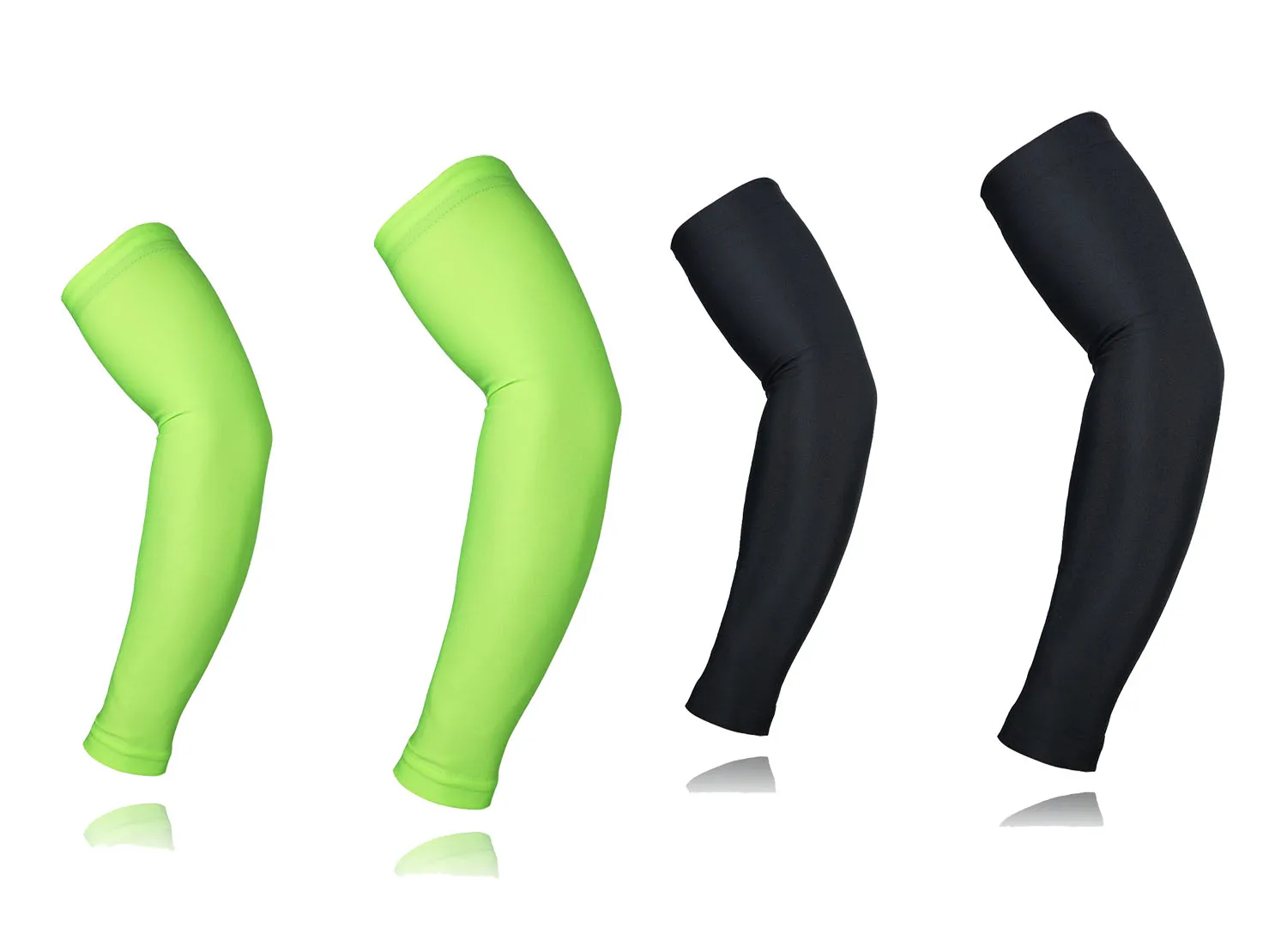 2pairs black green ARSUXEO рукава для велоспорта, теплые Рукава для рук, MTB, для бега, велосипеда, баскетбола, УФ-защита, рукава для рыбалки, гольфа, унисекс, быстросохнущие, XTN01 - Цвет: 2pairs black green
