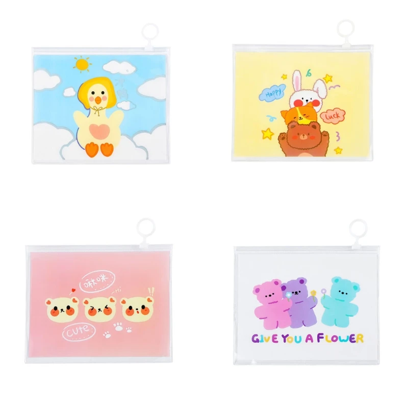 

Summer Cartoon PVC Cosmetic Bag Waterproof Toiletry Zipper Bag Clear Travel Stationery Storage Organizer Makeup Pouch