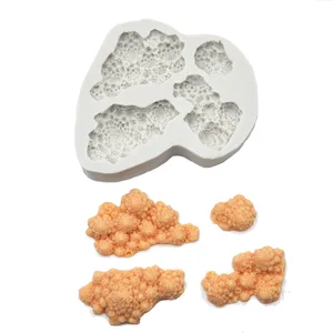 Силиконовая форма с пузырьками кораллового озера, камнями, помадкой, тортом, днем рождения, шоколадом, инструменты для украшения торта, выпечка торта DIY